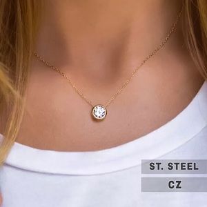 ⚜️𝟯𝟬%𝗢𝗙𝗙 𝗯𝘂𝗻𝗱𝗹𝗲𝘀 𝟯+⚜️ NEW CZ Dainty Stainless Steel Necklace